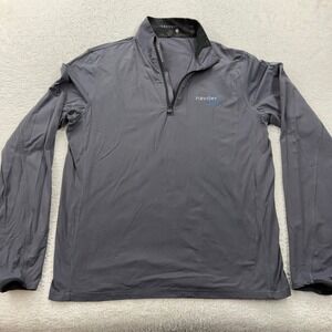 Greyson Men's Gray 1/4 Zip Pullover Long Sleeve Golf Shirt Naviter Oak Hill CC M